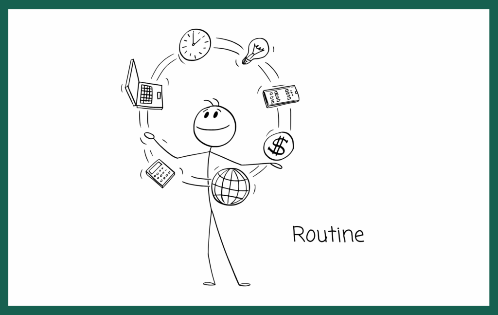 Routine - reflectie - zomervakantie