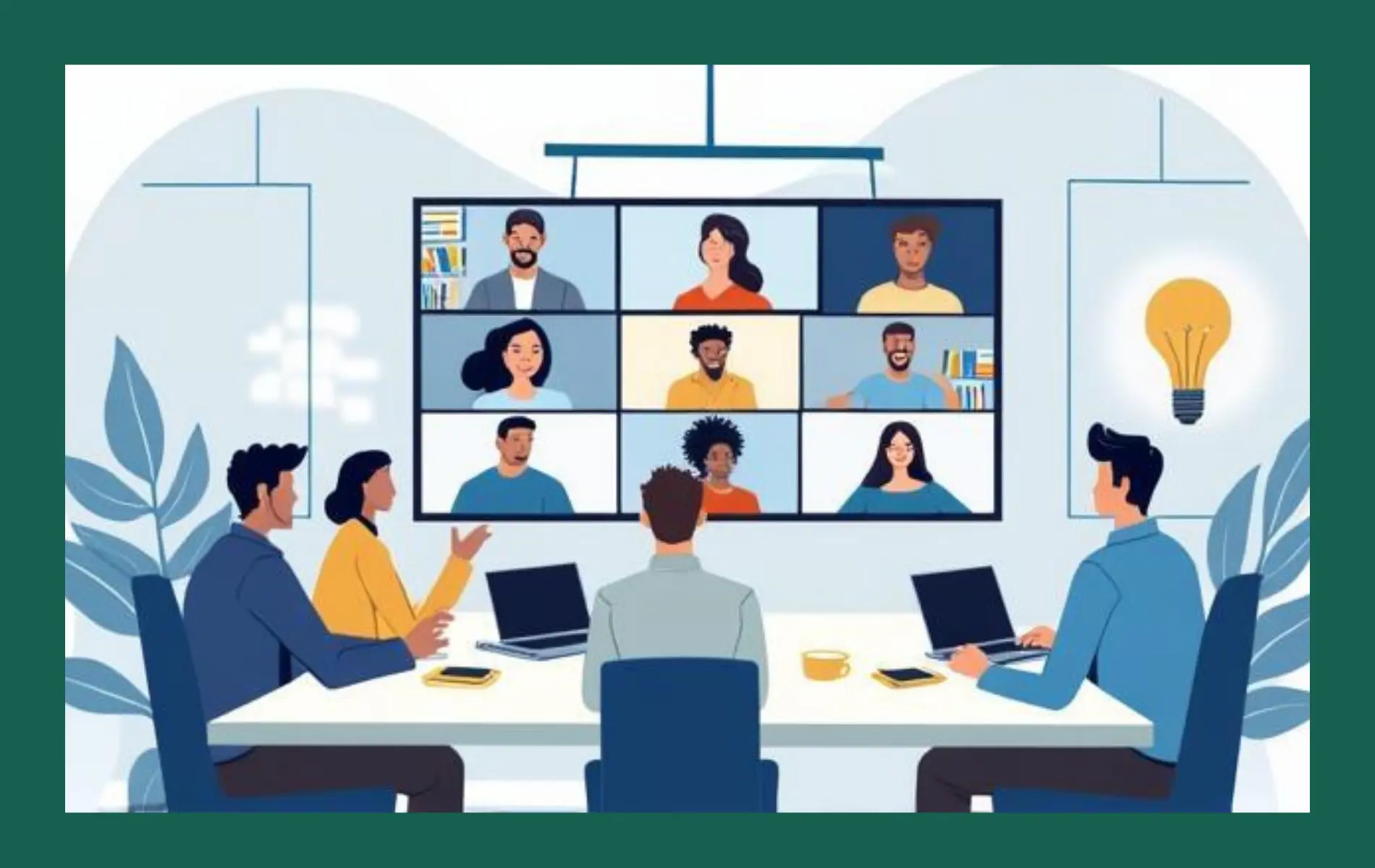 Hybride leiderschap verbinding tussen team online en offline